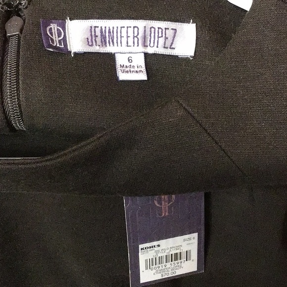 NWT JENNIFER LOPEZ woman’s dress sz 6 brown  NWT - Picture 5 of 7